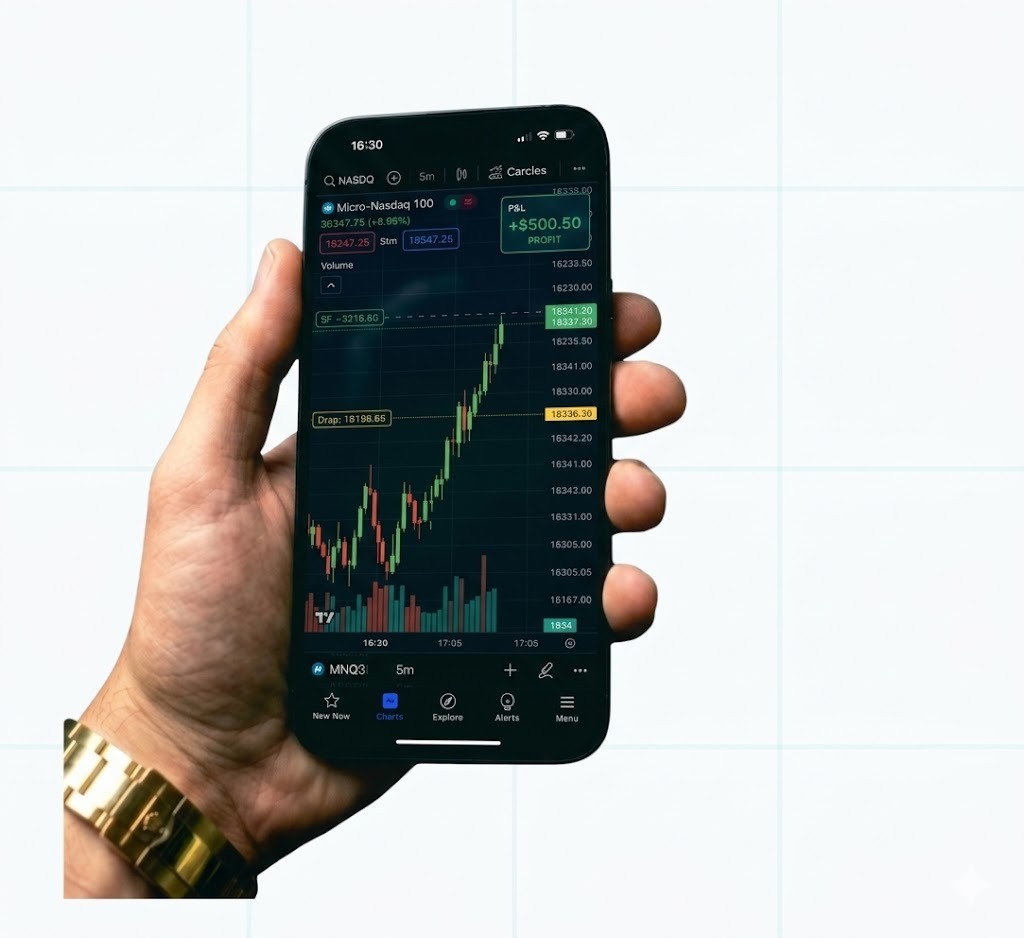 Luxurious day trading setup showing consistent profits